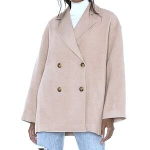 Free People Hannah Double Breasted Blazer Jacket Sz XS/Extra Small in Camel NWT